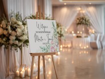 Tablica powitalna na wesele boho | Powitanie gości weselnych | Tło do zdjęć ślubnych 61746 Naklejkomania - zdjecie 3 - miniatura