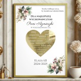 Podziękowanie dla wychowawcy- Plakat w ramce | Prezent dla nauczyciela na Zakończenie Roku Szkolnego | Upominek od klasy na Koniec Roku 61762 Naklejkomania - zdjecie 3 - miniatura