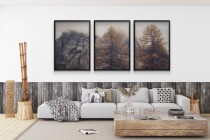 Nastrojowe Plakaty na ścianę- Las i Górskie szczyty we mgle | Styl skandynawski, boho- dekoracje ścienne 81829 Naklejkomania - zdjecie 6 - miniatura