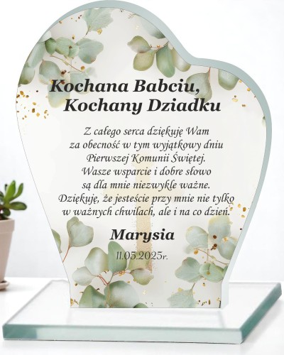 Pierwsza Komunia Podziękowanie dla Babci, Dziadka- Statuetka | Pierwsza Komunia Święta Prezent dla dziadków 66084 - zdjęcie 3