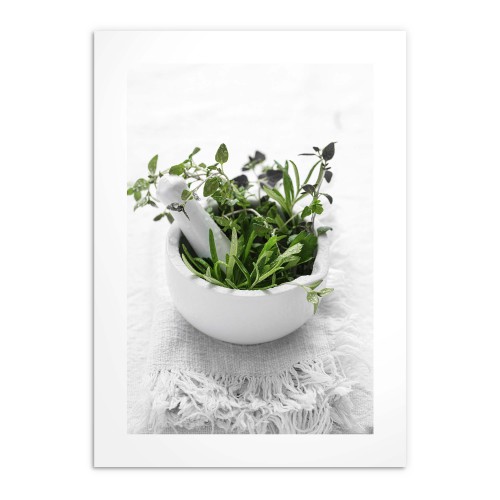 Plakat Kuchenny z Ziołami w moździerzu | Dekoracja na ścianę do jadalni 94166 - zdjęcie 5