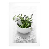 Plakat Kuchenny z Ziołami w moździerzu | Dekoracja na ścianę do jadalni 94166 Naklejkomania - zdjecie 5 - miniatura