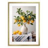 Plakat kuchenny z cytrynami- dekoracja do jadalni | Styl śródziemnomorski 94158 Naklejkomania - zdjecie 1 - miniatura