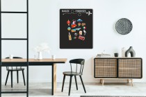 Samoprzylepna Tablica magnetyczna na magnesy z podróży na ścianę, lodówkę 58x70cm 67409 Naklejkomania - zdjecie 2 - miniatura