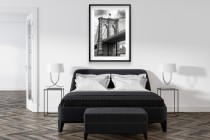 Czarno-biały Plakat Brooklyn Bridge | Miejska dekoracja do biura i salonu w stylu Loft, industrialnym 94157 Naklejkomania - zdjecie 7 - miniatura