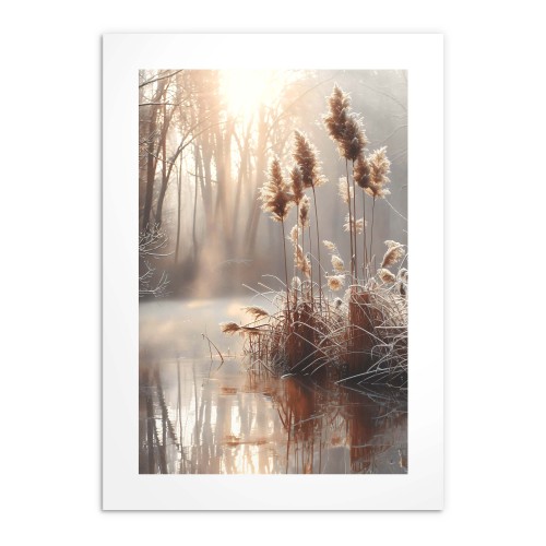 Plakat w stylu boho- Spokojny Pejzaż | Leśny Krajobraz, Jezioro, Trawy 94167 - zdjęcie 7