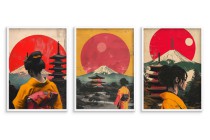 Plakaty z Motywem Japonii – Gejsze, Pagoda, Góra Fuji | Orientalna Dekoracja ścienna w stylu Vintage 81837 Naklejkomania - zdjecie 4 - miniatura