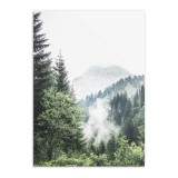 Plakat do sypialni- Góry i Las we Mgle | Zielony Pejzaż do Domu | Klimatyczna Grafika do Salonu lub Biura 94169 Naklejkomania - zdjecie 7 - miniatura