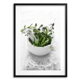 Plakat Kuchenny z Ziołami w moździerzu | Dekoracja na ścianę do jadalni 94166 Naklejkomania - zdjecie 1 - miniatura