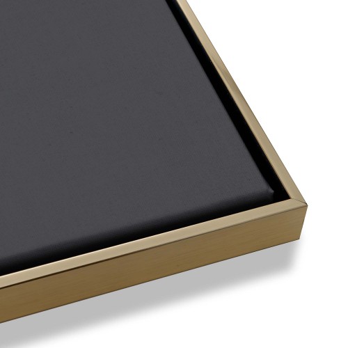 Minimalistyczny Obraz w ramie American Box- Złote kształty na czarnym tle | Elegancka dekoracja do salonu, biura R94175 - zdjęcie 6