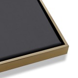 Minimalistyczny Obraz w ramie American Box- Złote kształty na czarnym tle | Elegancka dekoracja do salonu, biura R94175 Naklejkomania - zdjecie 6 - miniatura