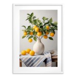 Plakat kuchenny z cytrynami- dekoracja do jadalni | Styl śródziemnomorski 94158 Naklejkomania - zdjecie 2 - miniatura