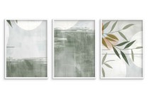 Dekoracja ścienna w stylu Zen- Plakaty w beżu i zieleni | Obrazy do salonu, sypialni w stylu Japandi 81877 Naklejkomania - zdjecie 3 - miniatura