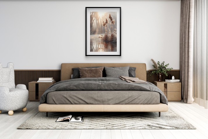 Plakat w stylu boho- Spokojny Pejzaż | Leśny Krajobraz, Jezioro, Trawy 94167 - zdjęcie 6