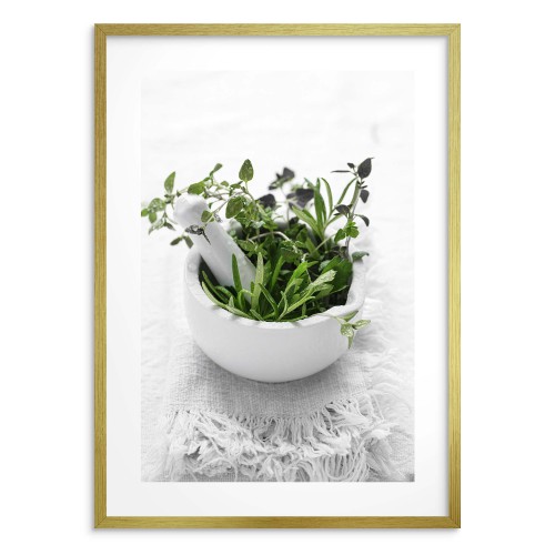 Plakat Kuchenny z Ziołami w moździerzu | Dekoracja na ścianę do jadalni 94166 - zdjęcie 4