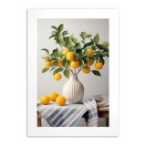 Plakat kuchenny z cytrynami- dekoracja do jadalni | Styl śródziemnomorski 94158 Naklejkomania - zdjecie 7 - miniatura