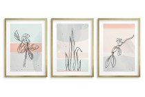 Plakaty z roślinami w stylu line art | Subtelne obrazy w pastelowych kolorach | Dekoracja ścienna w stylu skandynawskim 81869 Naklejkomania - zdjecie 3 - miniatura