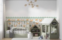 Dziecięca Fototapeta, Naklejka ścienna w stylu boho, skandynawskim- Liski i drzewa | Urocza, nowoczesna Lamperia 66744 Naklejkomania - zdjecie 4 - miniatura
