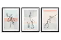 Plakaty z roślinami w stylu line art | Subtelne obrazy w pastelowych kolorach | Dekoracja ścienna w stylu skandynawskim 81869 Naklejkomania - zdjecie 7 - miniatura