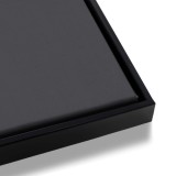 Minimalistyczny Obraz w ramie American Box- Złote kształty na czarnym tle | Elegancka dekoracja do salonu, biura R94175 Naklejkomania - zdjecie 5 - miniatura