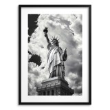 Czarno-biały Plakat Statua Wolności | Loftowa Dekoracja Nowy Jork | Monochromatyczny Poster na Ścianę 94155 Naklejkomania - zdjecie 1 - miniatura