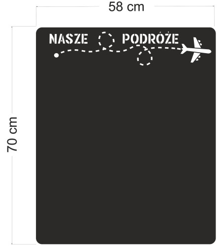 Samoprzylepna Tablica magnetyczna na magnesy z podróży na ścianę, lodówkę 58x70cm 67409 - zdjęcie 5