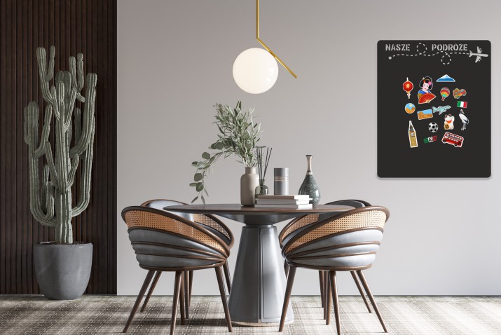 Samoprzylepna Tablica magnetyczna na magnesy z podróży na ścianę, lodówkę 58x70cm 67409 - zdjęcie 4