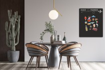 Samoprzylepna Tablica magnetyczna na magnesy z podróży na ścianę, lodówkę 58x70cm 67409 Naklejkomania - zdjecie 4 - miniatura