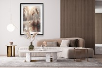 Plakat w stylu boho- Spokojny Pejzaż | Leśny Krajobraz, Jezioro, Trawy 94167 Naklejkomania - zdjecie 2 - miniatura