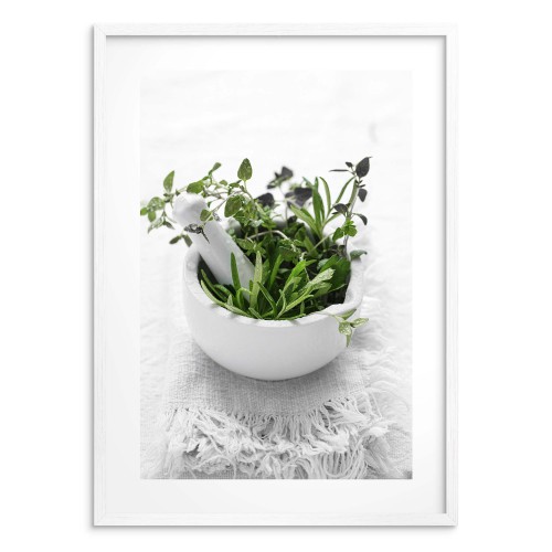 Plakat Kuchenny z Ziołami w moździerzu | Dekoracja na ścianę do jadalni 94166 - zdjęcie 3