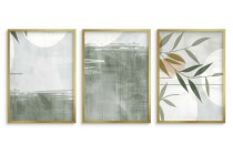 Dekoracja ścienna w stylu Zen- Plakaty w beżu i zieleni | Obrazy do salonu, sypialni w stylu Japandi 81877 Naklejkomania - zdjecie 2 - miniatura