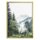 Plakat do sypialni- Góry i Las we Mgle | Zielony Pejzaż do Domu | Klimatyczna Grafika do Salonu lub Biura 94169 Naklejkomania - zdjecie 4 - miniatura