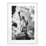 Czarno-biały Plakat Statua Wolności | Loftowa Dekoracja Nowy Jork | Monochromatyczny Poster na Ścianę 94155 Naklejkomania - zdjecie 2 - miniatura