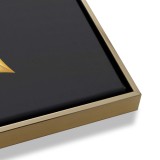 Nowoczesny Obraz w ramie American Box - Złoty Liść | Ozdoba do wnętrz modern, glamour R94176 Naklejkomania - zdjecie 5 - miniatura