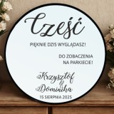 Naklejki na lustro, szybę | Dekoracja na ślub- Przywitanie gości weselnych | Tło do zdjęć na weselu 66736 Naklejkomania - zdjecie 1 - miniatura