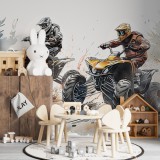 Młodzieżowa Fototapeta- Quady | Wyścig Off-Road | Dekoracje do pokoju chłopca, nastolatka 64219 Naklejkomania - zdjecie 1 - miniatura