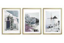Krajobraz Santorini- Plakaty na ścianę w odcieniach bieli i błękitu | Obrazy w stylu śródziemnomorskim KP 81992 Naklejkomania - zdjecie 4 - miniatura