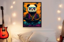 Artystyczny Plakat z Medytującą Pandą | Hipsterska Dekoracja Ścienna do Pokoju Młodzieżowego 94204 Naklejkomania - zdjecie 6 - miniatura