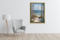 Plakat z Widokiem na Plażę, Ocean | Dekoracja ścienna do sypialni w stylu vintage, boho 82003 Naklejkomania - zdjecie 2 - miniatura