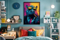 Humorystyczny Plakat Pop-Art: Hipopotam z cygarem | Kolorowy obraz do pokoju nastolatka 94206 Naklejkomania - zdjecie 6 - miniatura