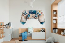 Akwarelowa Naklejka Ścienna – Pastelowy Gamepad do Pokoju chłopca, nastolatka T66756 Naklejkomania - zdjecie 2 - miniatura