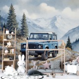 Fototapeta młodzieżowa- Samochód Terenowy na Górskim Szlaku | Dekoracja Off-Road dla chłopca 82071 Naklejkomania - zdjecie 1 - miniatura