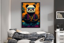 Artystyczny Plakat z Medytującą Pandą | Hipsterska Dekoracja Ścienna do Pokoju Młodzieżowego 94204 Naklejkomania - zdjecie 2 - miniatura