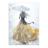 Elegancki plakat z kobietą w złotej sukni | Romantyczna ozdoba do salonu lub sypialni | Dekoracja glamour 82015 Naklejkomania - zdjecie 7 - miniatura