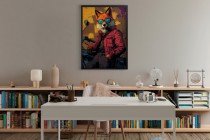 Zabawny Plakat z Lisem w Okularach | Kolorowy Obraz do Pokoju Młodzieżowego | Śmieszna Dekoracja pop-art 94200 Naklejkomania - zdjecie 7 - miniatura