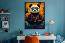 Artystyczny Plakat z Medytującą Pandą | Hipsterska Dekoracja Ścienna do Pokoju Młodzieżowego 94204 Naklejkomania - zdjecie 5 - miniatura
