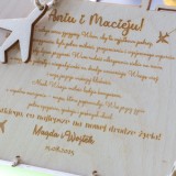 Oryginalna Kartka na ślub z kopertą na gotówkę- drewniana pamiątka ślubu 66451 Naklejkomania - zdjecie 9 - miniatura