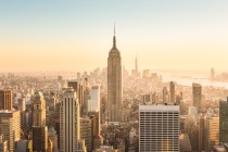 Nowoczesna fototapeta- Nowy Jork | Panorama miasta- Empire State Building i Manhattan o zachodzie słońca 94024 Naklejkomania - zdjecie 2 - miniatura