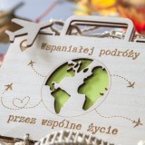 Oryginalna Kartka na ślub z kopertą na gotówkę- drewniana pamiątka ślubu 66451 Naklejkomania - zdjecie 8 - miniatura