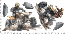 Naklejka na ścianę dla chłopca- Quady | Dekoracja do pokoju dziecka, nastolatka T66753 Naklejkomania - zdjecie 7 - miniatura
